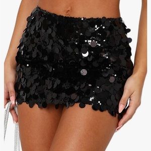 Black Sequin Skirt